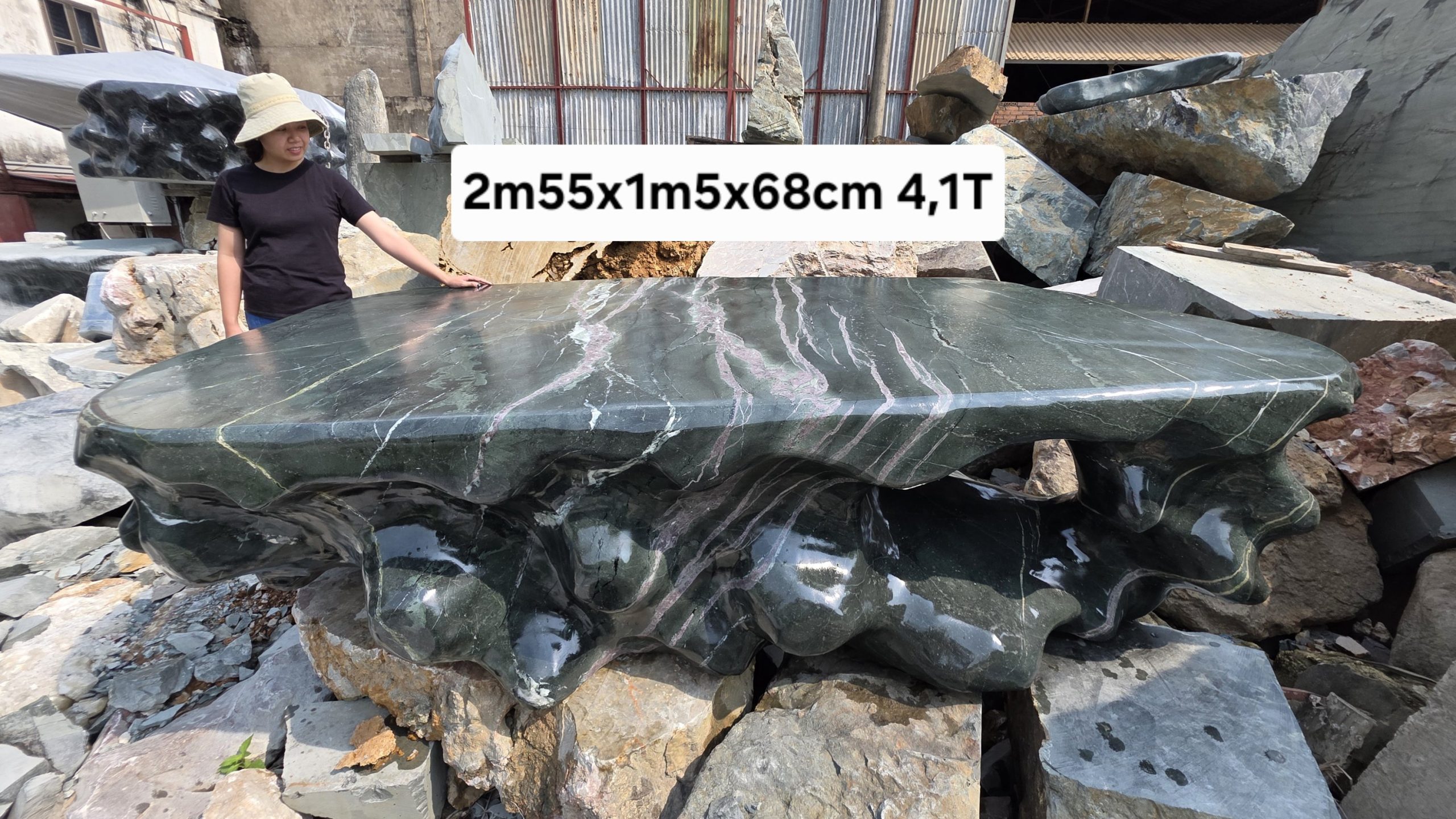 bàn vân thạch anh tia chớp móc 1 quai
